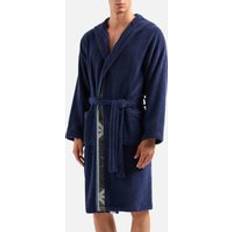 Emporio Armani Herre Nattøj Emporio Armani Bodywear Cotton-Flannel Bath Robe Blue
