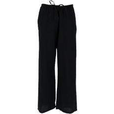 Gina Tricot Bukser & Shorts Gina Tricot Linen Blend Trousers - Black