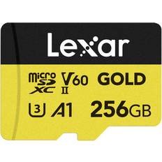256 GB - Class 10 Hukommelseskort & USB Stik LEXAR Professional GOLD microSDXC Class 10 UHS-II U3 V60 A1 280/180MB/s 256GB