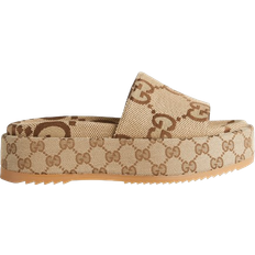 Gucci Hjemmesko & Sandaler Gucci Platform - Camel/Ebony Maxi