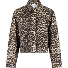 Brun - Dame - Uldfrakker Tøj Neo Noir Emilia Jacket - Leopard