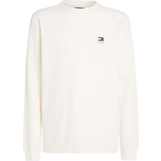 Herre - Hvid - Rund hals Sweatere Tommy Hilfiger Waffle Texture Long Sleeve T-shirt - Ancient White