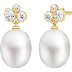 Julie Sandlau Guldbelagt Øreringe Julie Sandlau Treasure Earrings - Gold/Pearls/Transparent