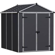 Plast Udhuse Canopia by Palram Rubicon 6x8 Dark Grey Plastic Shed (Areal 4.2 m²)