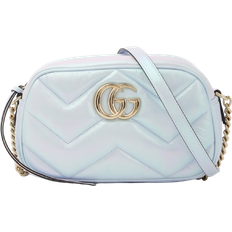 Gucci Blå Skuldertasker Gucci Marmont Small Shoulder Bag - Blue Iridescent