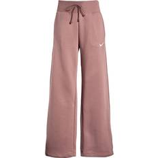 Dame - Fleece - Lilla Bukser Nike Women's Sportswear Phoenix Fleece High Waist Wide Leg Sweatpants - Smokey Mauve/Sail