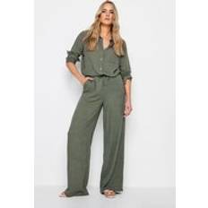 Cargobukser - Dame - Hør LTS Tall Linen Blend Wide Leg Trousers Light Khaki 14XL