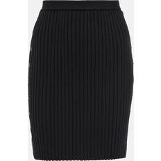 Wolford Dame Nederdele Wolford Ribbed-knit Wool And Cotton Miniskirt