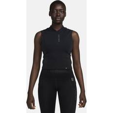 Dame - Høj krave - S Toppe Nike Trail Women's Dri-FIT 1/4-Zip Running Tank Top Black Polyester UK 16–18