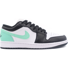 Nike 13 - Hvid - Unisex Sneakers Nike Air Jordan 1 Low - White/Green Glow/Black