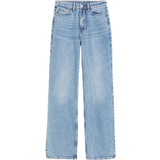 H&M 48 - Blå Bukser & Shorts H&M Wide Ultra High Jeans - Light Denim Blue