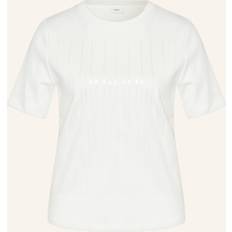 Paillet - Rund hals T-shirts s.Oliver Black Label T-Shirt mit Pailletten CREME