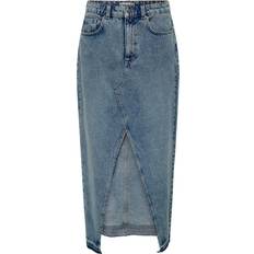 Blå - XS Nederdele Only Maxi Denim Skirt - Blue/Medium Blue Denim