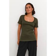 40 - Grøn - Jersey Overdele Kaffe KAmaibritt T-shirt Grün Größe für Damen