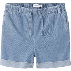Shorts - Stribede Bukser Name It Kid's Baggy Denim Shorts - Medium Blue Denim