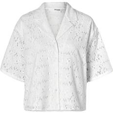 44 - Bomuld T-shirts Stedman Broderie Anglaise Kortærmet Skjorte hvid