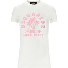 DSquared2 Dame Tøj DSquared2 T-shirt GOOD VIBES MINI FIT Bianco IT