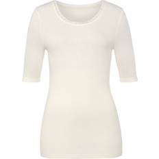 Lascana T-shirts & Toppe Lascana T-shirt Weiß Regular Fit für Damen