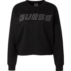 Guess Polyester Sweatere Guess Sportsweatshirt 'SKYLAR' schwarz silber