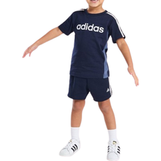 0-1M Øvrige sæt adidas Linear T-shirt/Shorts Set - Navy