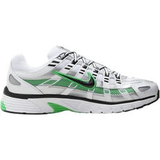 Nike 45 - Dame - Imiteret læder Sneakers Nike P-6000 - White/Metallic Silver/Spring Green/Black