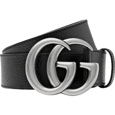 Gucci Herre Bælter Gucci Double G Buckle Full Grain Leather Belt - Black