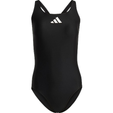 Adidas Elastan/Lycra/Spandex Tøj adidas 3 Bar Logo Swimsuit - Black/White