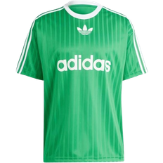 Grøn - L - Polyester T-shirts Adidas Men's Originals Adicolor Tee - Green/White