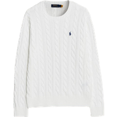 Polo Ralph Lauren Herre - XXL Sweatere Polo Ralph Lauren Cable Knit Sweater - White
