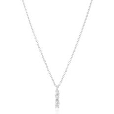 Dame - Justérbar størrelse - Sølv Halskæder Sif Jakobs Ellera Ovale Piccolo Necklace - Silver/Transparent