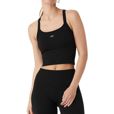 Alo Seamless Ribbed Favorite Bra Tank - Black