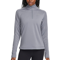 Dame - Høj krave - XXL T-shirts & Toppe Nike Women's Dri-FIT Pacer 1/4-Zip Sweatshirt - Smoke Grey