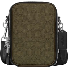 Coach Herre Tasker Coach Stanton Crossbody In Signature Jacquard - Silver/Olive Drab/Utility Green