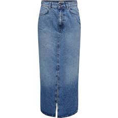 36 - 8 Nederdele Only Cilla Maxi Denim Skirt - Blue/Medium Blue Denim