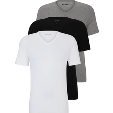 54 - Herre - L T-shirts Hugo Boss Classic V-Neck T-shirt 3-pack - White/Grey/Black
