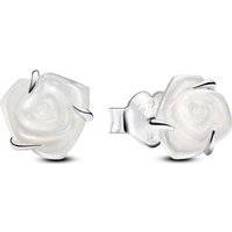 Pandora Sølv Øreringe Pandora Bloom Stud Earrings - Silver/White