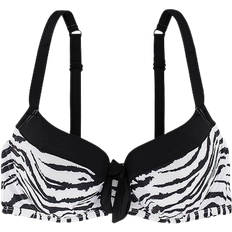Elastan/Lycra/Spandex - Zebra Bikinitoppe Dorina Burdine Extra Light Padded Bikini Top - Black
