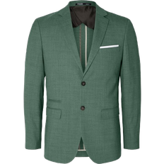 60 - Grøn - Slim Blazere Selected Homme Slim Fit Single Dress Blazer - Light Green Melange
