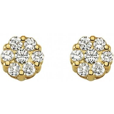 Nuran Lilja Stud Earrings - Gold/Diamonds