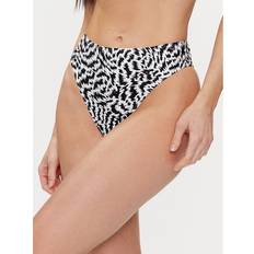 48 - Jersey Bikinitrusser Karl Lagerfeld Animal Print High-rise Bikini Bottoms, Woman, Animal Elektrika Black Pattern