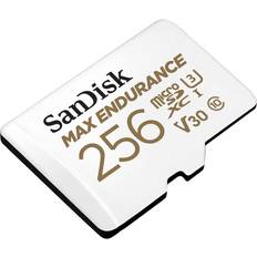 SanDisk 256 GB - microSDXC Hukommelseskort SanDisk Max Endurance microSDXC Class 10 UHS-I U3 V30 100/40MB/s 256GB +SD adapter