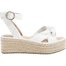 2 - Hvid Espadrillos River Island Wide Fit Knot - White