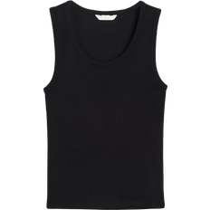 H&M Jersey Overdele H&M Ribbed Tank Top - Black