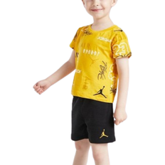 0-1M Øvrige sæt Nike Infant Jordan All Over Print T-shirt/Shorts Set - Yellow