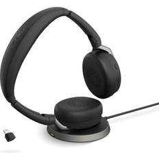 On-Ear - Sort - Trådløse Høretelefoner Jabra Evolve2 65 Flex - USB C MS Stereo (Wireless Charging)