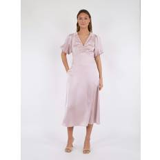 Neo Noir Illana Heavy Sateen Kjole, Dusty Rose