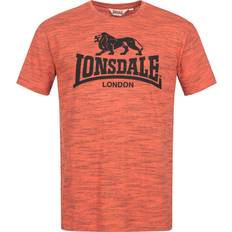 Lonsdale Herre - L T-shirts Lonsdale Gargrave Tee - Orange Marl/Black
