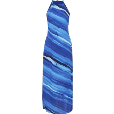 Blå - Elastan/Lycra/Spandex - Lange kjoler Trendyol Collection Straight Lined Maxi Woven Dress - Blue