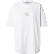 Calvin Klein Beige T-shirts Calvin Klein Monogram Boyfriend T-shirt White