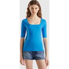 United Colors of Benetton Dame T-shirts & Toppe United Colors of Benetton Stretch T-shirt, XXS, Blue, Women